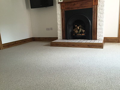 Light carpet in living room